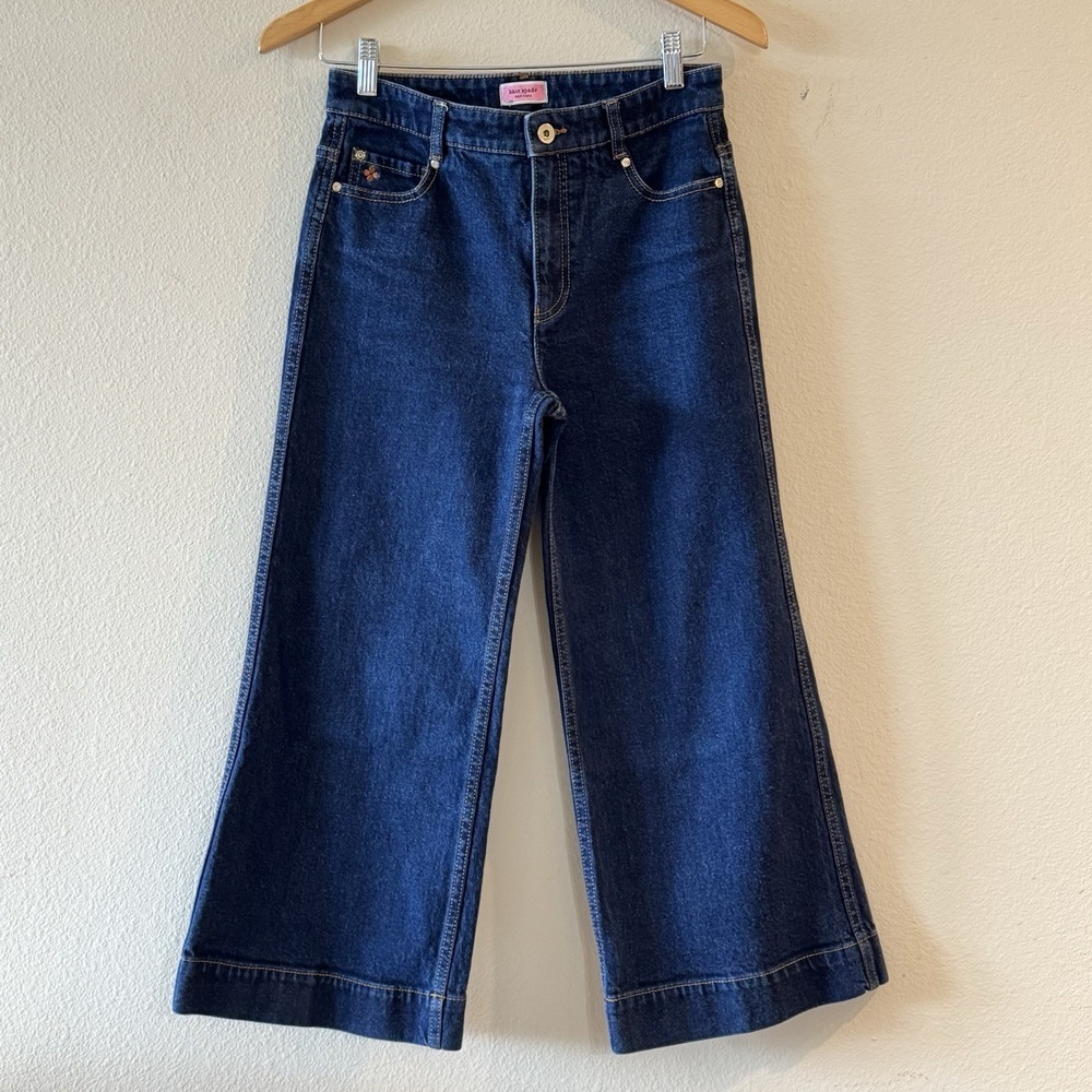 Kate Spade New York‎ Wide Leg Cropped Culotte Jeans Womens 26 High Rise